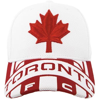 Toronto FC Adidas White & Red Structured Flex Fit Hat