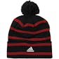 Portland Timbers Adidas Red & Black Cuffed Knit Pom Hat (Adult OSFA)