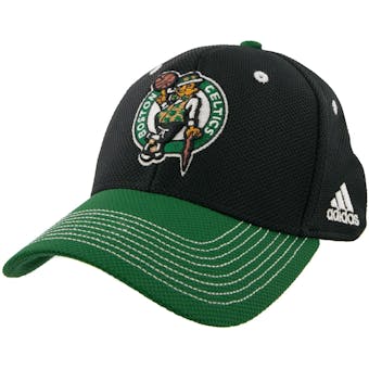 Boston Celtics Adidas Black Flex Fit Hat (Adult L/XL)