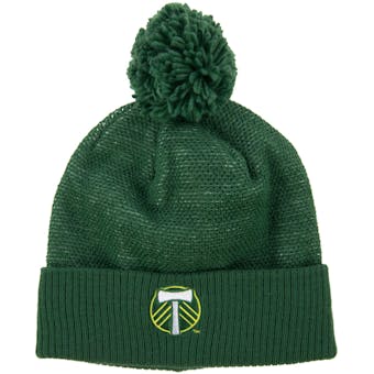 Portland Timbers Adidas Green Cuffed Knit Pom Hat (Adult OSFA)