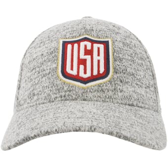 Team USA Mitchell & Ness Grey Duster Flex Fit Hat (Adult L/XL)