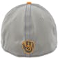 Milwaukee Brewers New Era 39Thirty Gray Grafpipe Classic Flex Fit Hat (Adult S/M)