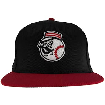 Cincinnati Reds New Era Retro Black Diamond Era 59Fifty Fitted Hat (7 1/4)