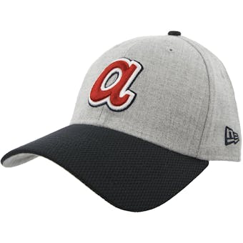 Atlanta Braves New Era 39Thirty Gray Club Flex Fit Hat (Adult L/XL)