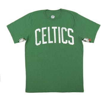 Boston Celtics Hands High Green Tri Blend Tee Shirt (Adult X-Large)