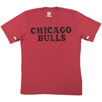 Chicago Bulls Hands High Red Tri Blend Tee Shirt (Adult Large)
