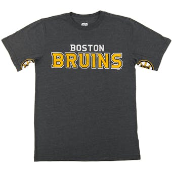 Boston Bruins Hands High Black Tri Blend Tee Shirt (Adult Small)
