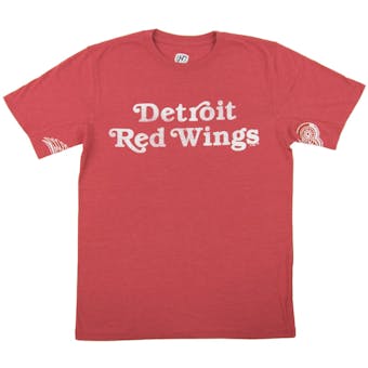 Detroit Red Wings Hands High Red Tri Blend Tee Shirt (Adult Medium)
