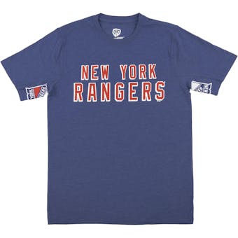 New York Rangers Hands High Navy Tri Blend Tee Shirt (Adult Small)