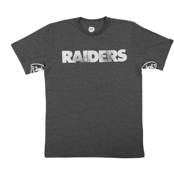 Oakland Raiders Hands High Black Tri Blend Tee Shirt (Adult Small)