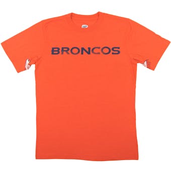 Denver Broncos Hands High Orange Tri Blend Tee Shirt (Adult Medium)