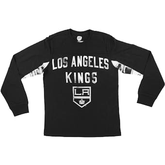 Los Angeles Kings Hands High Black Long Sleeve Tee Shirt (Adult Small)