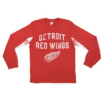 Detroit Red Wings Hands High Red Long Sleeve Tee Shirt (Adult Small)