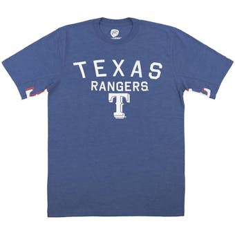 Texas Rangers Hands High Blue Tri Blend Tee Shirt (Adult Medium)