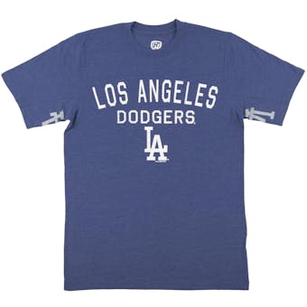 Los Angeles Dodgers Hands High Blue Tri Blend Tee Shirt (Adult Small)