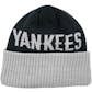 New York Yankees New Era Navy & Gray Classic Cover Cuffed Knit Hat (Adult OSFA)