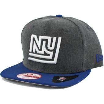 New York Giants New Era 9Fifty Basic Gray Retro Flat Brim Snapback Hat (Adult One Size)
