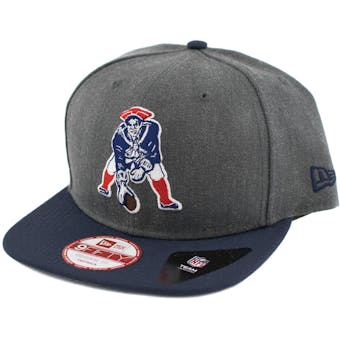 New England Patriots New Era 9Fifty Basic Gray Retro Flat Brim Snapback Hat (Adult One Size)