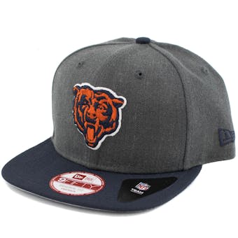 Chicago Bears New Era 9Fifty Basic Gray Flat Brim Snapback Hat (Adult One Size)