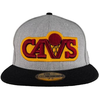 Cleveland Cavaliers New Era 59Fifty Fitted Gray & Black Hat (7 3/8)