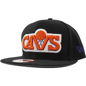 Cleveland Cavaliers New Era 9Fifty Black Hardwood Classics Flat Brim Snapback Hat (Adult One Size)