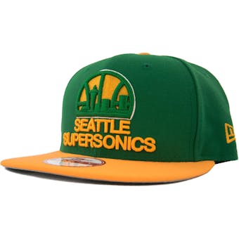 Seattle Supersonics New Era 9Fifty Green Hardwood Classics Flat Brim Snapback Hat (Adult OSFA)