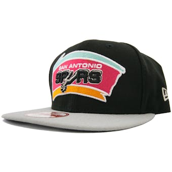 San Antonio Spurs New Era 9Fifty Black Hardwood Classics Flat Brim Snapback Hat (Adult One Size)