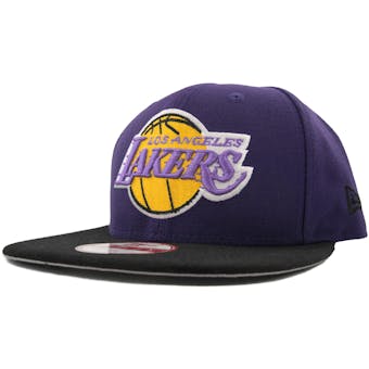 Los Angeles Lakers New Era 9Fifty Purple Hardwood Classics Flat Brim Snapback Hat (Adult OSFA)