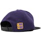 Los Angeles Lakers New Era 9Fifty Purple Hardwood Classics Flat Brim Snapback Hat (Adult OSFA)