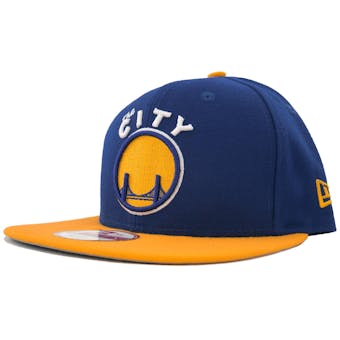 Golden State Warriors New Era 9Fifty Royal Hardwood Classics Flat Brim Snapback Hat (Adult OSFA)
