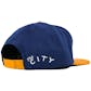 Golden State Warriors New Era 9Fifty Royal Hardwood Classics Flat Brim Snapback Hat (Adult OSFA)