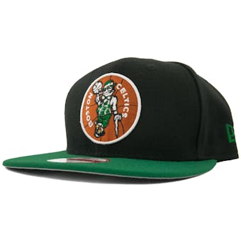 Boston Celtics New Era 9Fifty Black Hardwood Classics Flat Brim Snapback Hat (Adult OSFA)