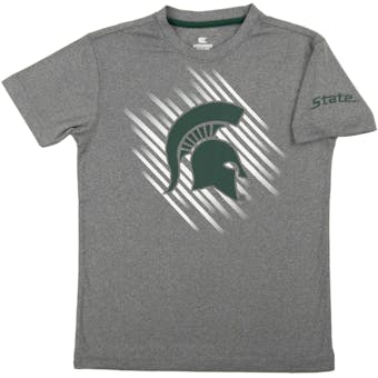 Michigan State Spartans Colosseum Grey Youth Performance Position Tee Shirt