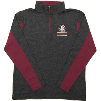 Florida State Seminoles Colosseum Grey Friction 1/4 Zip Performance Long Sleeve Shirt (Adult Small)