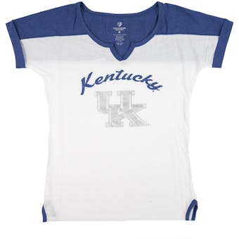 Kentucky Wildcats Colosseum White & Blue Get Spirit Tee Shirt (Womens XL)