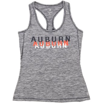 Auburn Tigers Colosseum Marled Gray Race Course Performance Tank Top (Womens Large)