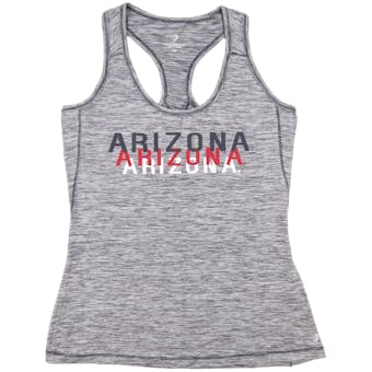 Arizona Wildcats Colosseum Marled Gray Race Course Performance Tank Top (Womens X-Large)