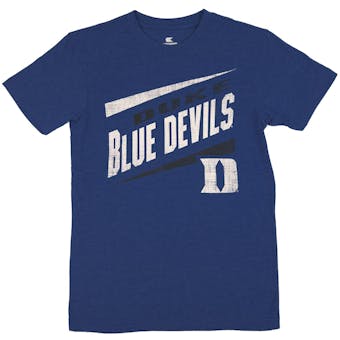 Duke Blue Devils Colosseum Blue Downslope Dual Blend Tee Shirt (Adult XL)