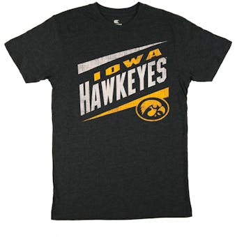 Iowa Hawkeyes Colosseum Gray Downslope Dual Blend Tee Shirt (Adult XXL)