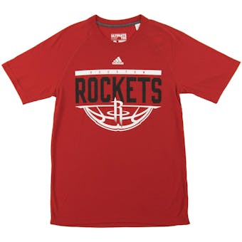 Houston Rockets Adidas Red Ultimate Tee Shirt (Adult Large)