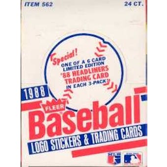 1988 Fleer Baseball Rack Box