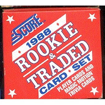 1988 Score Traded & Rookies Baseball Factory Set