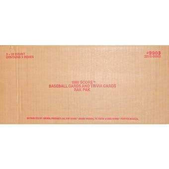 1988 Score Baseball Rack 3-Box Case
