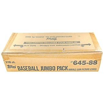 1988 Topps Baseball Jumbo Case Box (18 Giant Packs per case, 1800 cards)