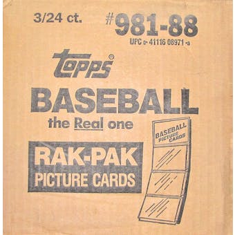1988 Topps Baseball Rack 3-Box Case
