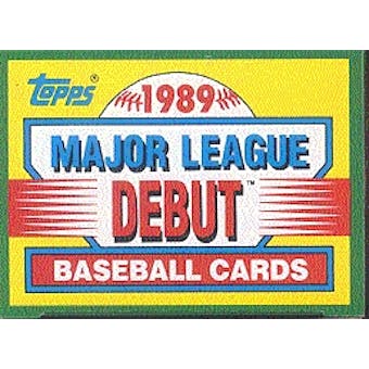 1989 Topps Major League Debut Baseball Factory Set