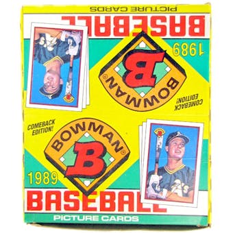 1989 Bowman Baseball Rack Box
