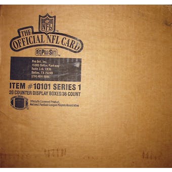 1989 Pro Set Series 1 Football 20 Box Wax Case