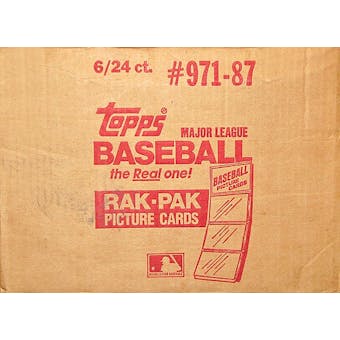 1987 Topps Baseball Rack 6-Box Case