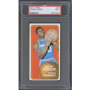 1970/71 Topps Basketball #81 Johnny Green PSA 7 (NM) *9223